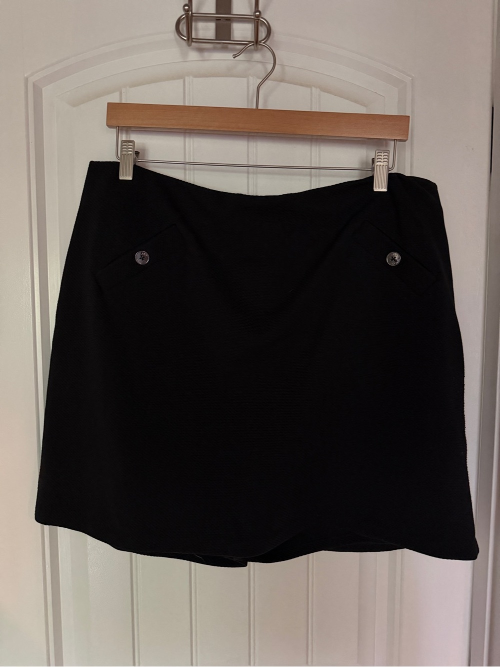 Classic Black Midi Skort